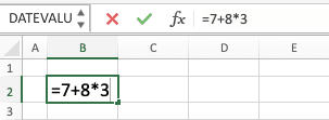 Cara Menghitung di Excel - Screenshot Contoh Penulisan Rumus Perhitungan Excel Tanpa Tanda Kurung