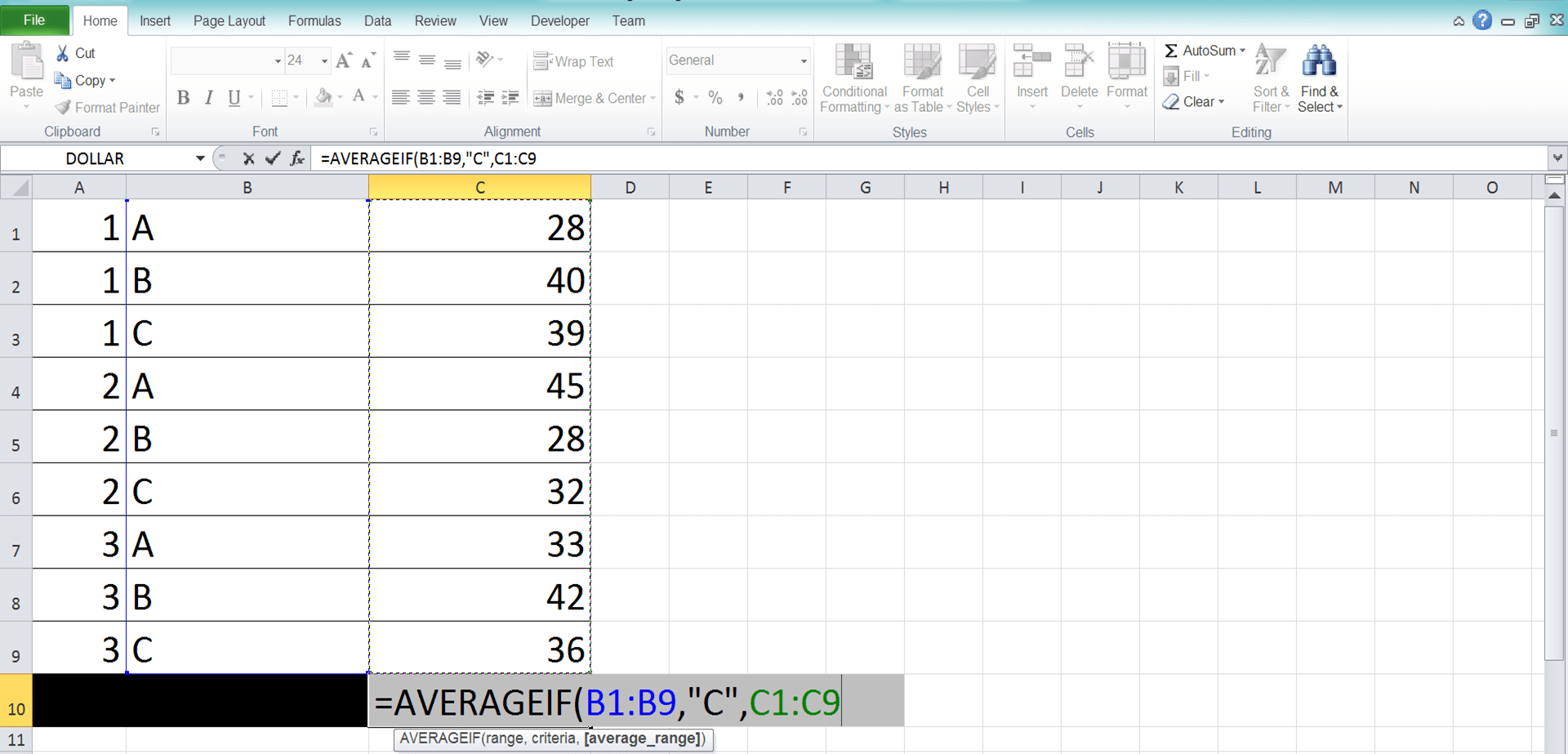 How to Use the AVERAGEIF Function in Excel: Usabilities, Examples, and Writing Steps - Screenshot of Step 5