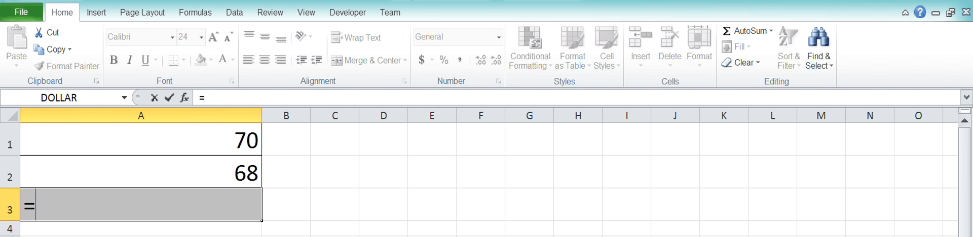 How to Use IF Formula/Function in Excel - Screenshot of Step 1