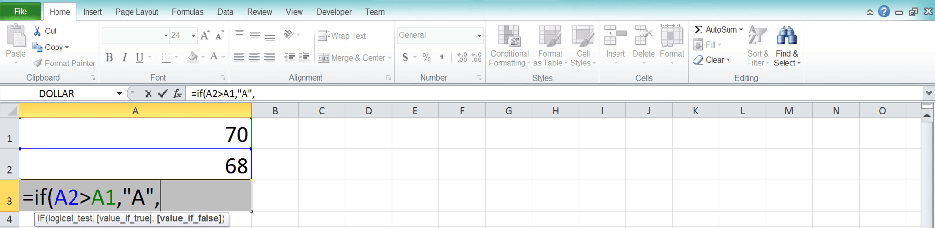 How to Use IF Formula/Function in Excel - Screenshot of Step 4