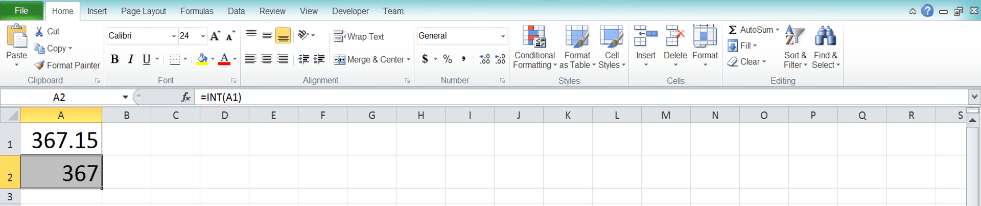 How to Use the INT Formula in Excel: Functions, Examples, and Writing Steps - Screenshot of Step 6