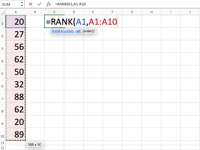 How to Use Excel RANK Formula: Functions, Examples, and How to Use - Screenshot of Step 4