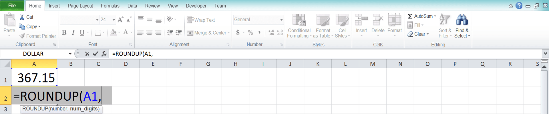 Excel ROUNDUP Formula: Functions, Examples, and How to Use - Screenshot of Step 3