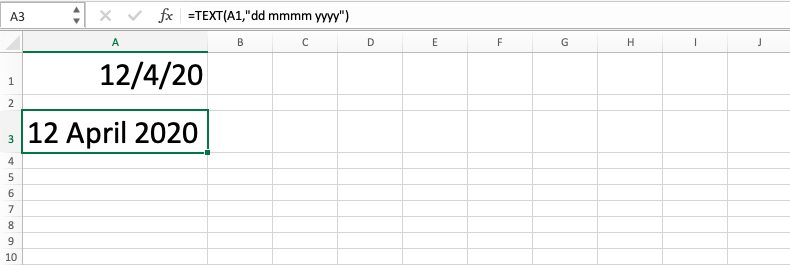 TEXT Function in Excel - Screenshot of Step 7