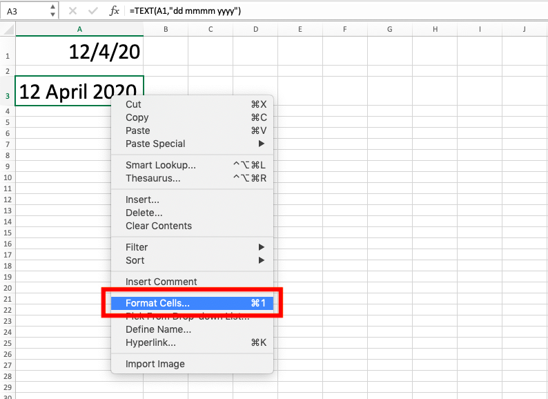 TEXT Function in Excel - Screenshot of Additional Note 1