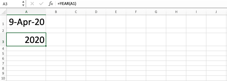 How to Use the YEAR Formula in Excel: Functions, Examples, and Writing Steps - Screenshot of Step 6
