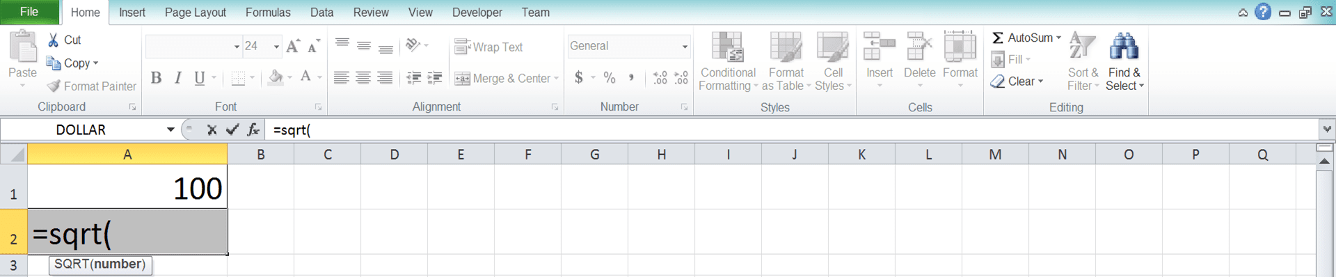Cara Menghitung Akar di Excel Beserta Berbagai Rumus dan Fungsinya - Screenshot Langkah 3-2