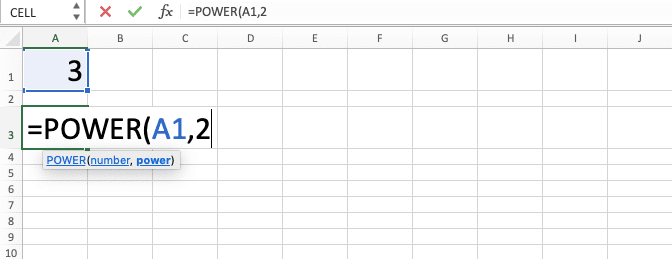 Cara Menghitung Kuadrat/Pangkat 2 di Excel Beserta Berbagai Rumus dan Fungsinya - Screenshot Langkah 3-4