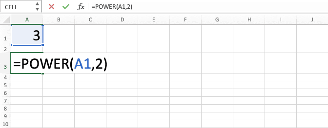 Cara Menghitung Kuadrat/Pangkat 2 di Excel Beserta Berbagai Rumus dan Fungsinya - Screenshot Langkah 3-5