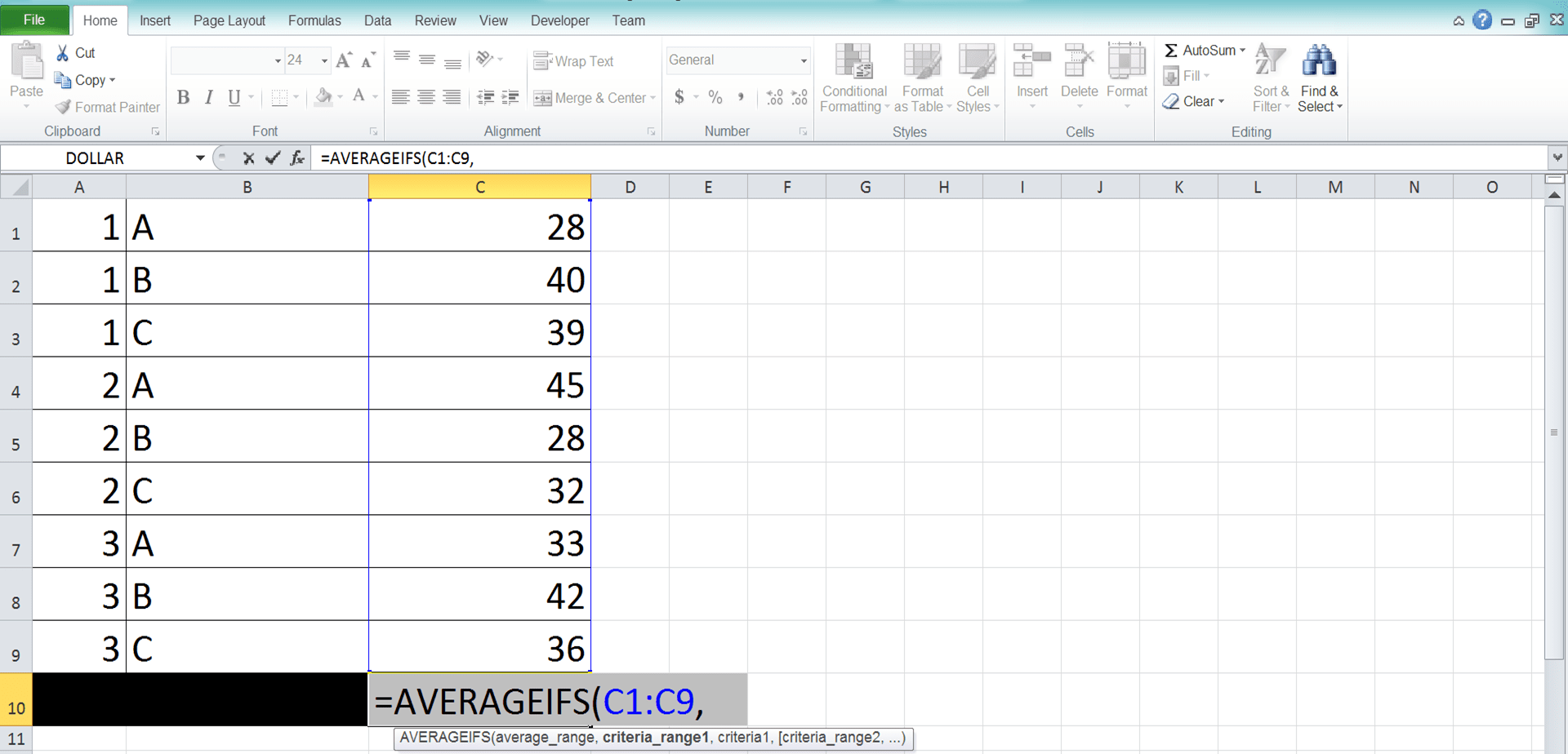 Cara Menggunakan Rumus AVERAGEIFS di Excel: Fungsi, Contoh, dan Langkah Penulisan - Screenshot Langkah 3