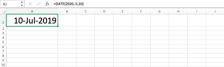 Fungsi DATE Pada Excel - Screenshot Catatan Tambahan 2-1-2