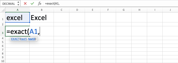 Cara Menggunakan Rumus EXACT Excel: Fungsi, Contoh, dan Langkah Penulisan - Screenshot Langkah 3