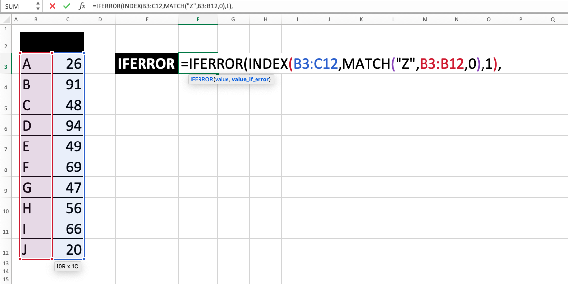 Fungsi IFERROR Pada Excel- Screenshot Langkah 3