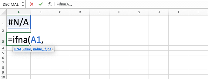 Cara Menggunakan Fungsi IFNA Excel: Kegunaan, Contoh, dan Langkah Penulisan - Screenshot Langkah 3