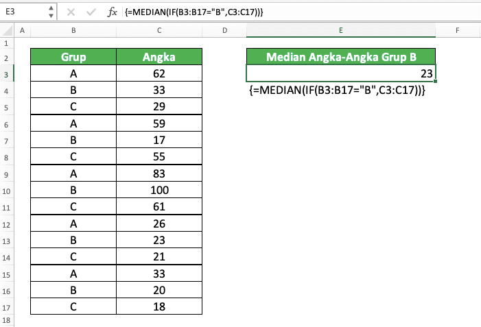 Cara Menggunakan Rumus Median Excel Fungsi Contoh Dan Langkah Penulisan Compute Expert