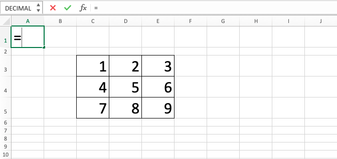 Rumus OFFSET Excel - Screenshot Langkah 1
