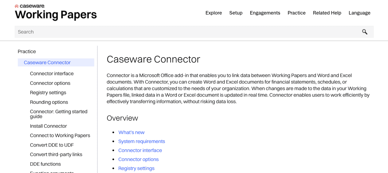 7 Add-In Excel Terbaik untuk Akuntansi di 2025 - Screenshot CaseWare Connector