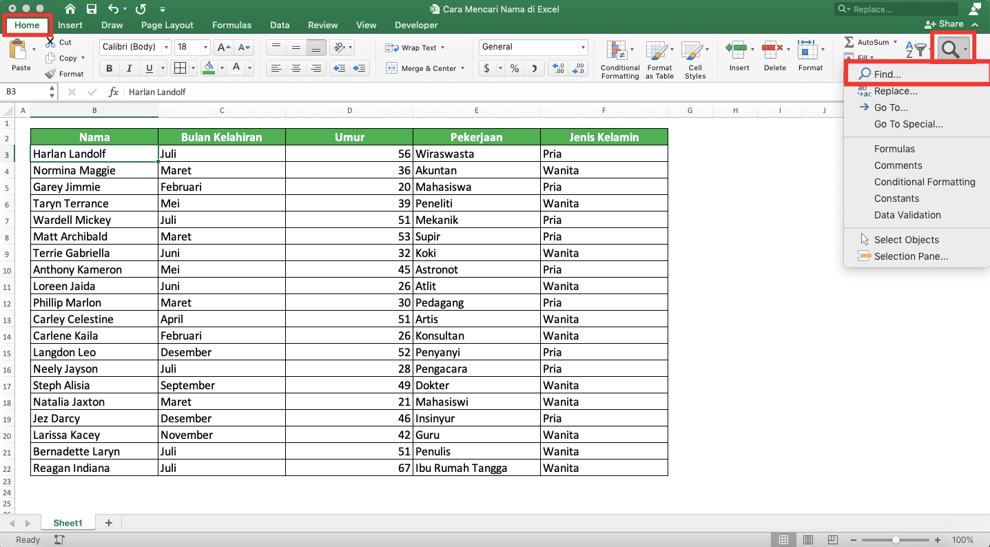 Cara Mencari Nama di Excel  Compute Expert