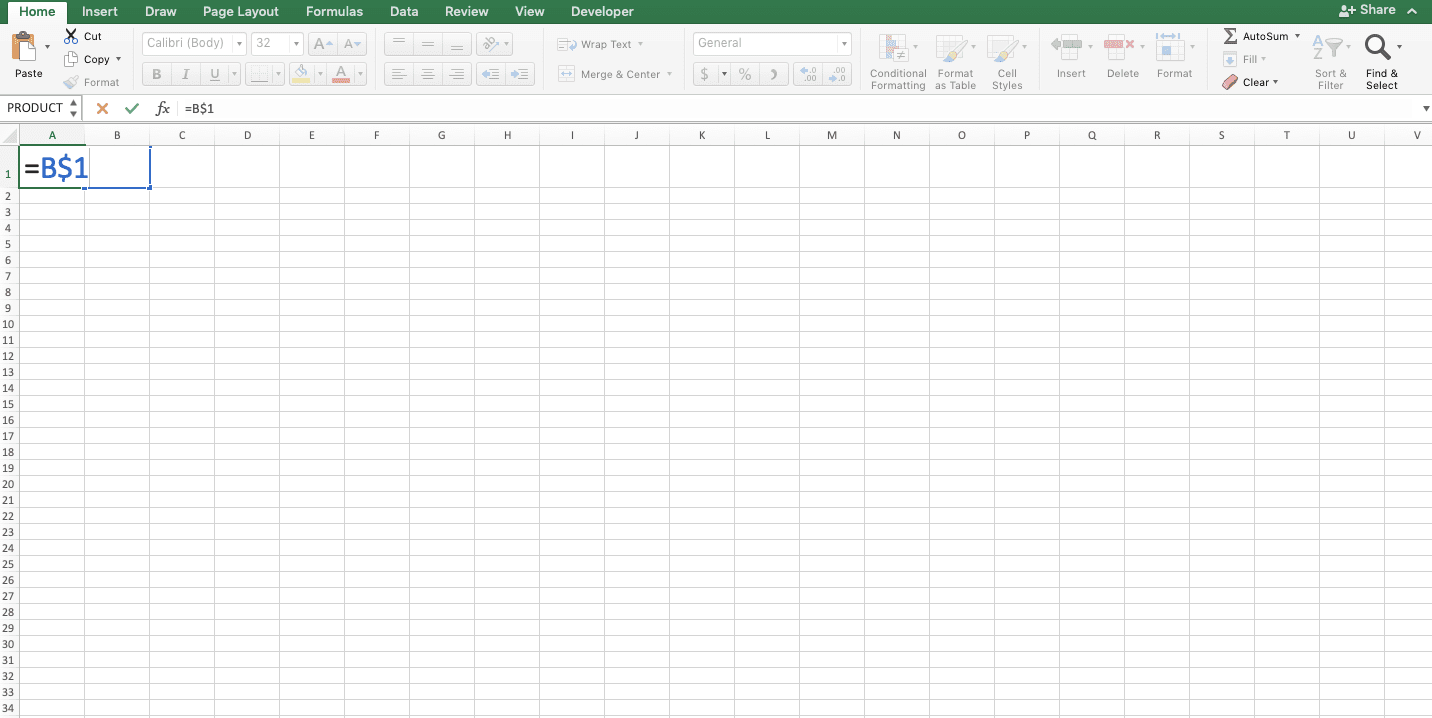 Cara Menggunakan dan Fungsi F4 Pada Excel - Screenshot Contoh Penggunaan Fungsi F4 Ke-1