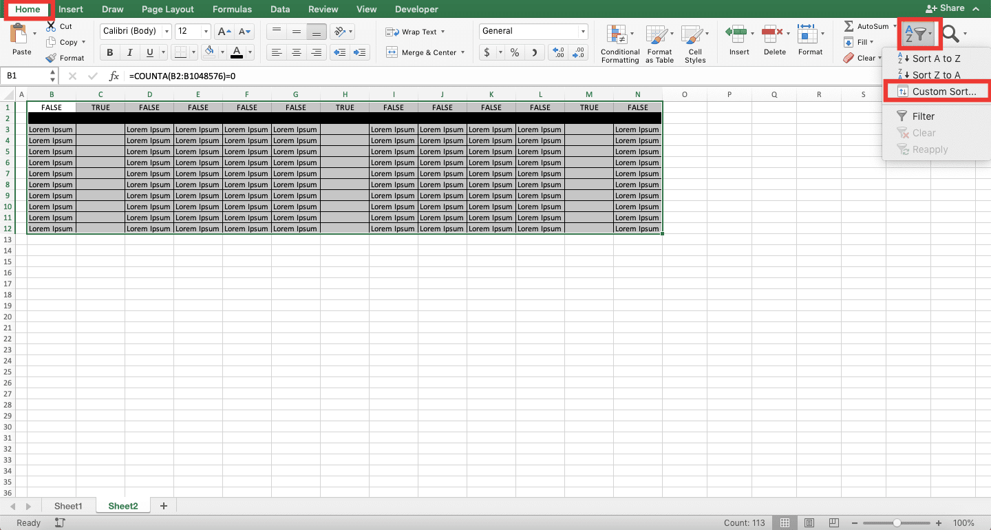 Cara Menghapus Kolom di Excel - Screenshot Langkah 4 Menghapus Kolom Kosong di Excel