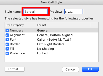 Cara Menambah Garis (Border) di Excel - Screenshot Cara Membuat dan Menyimpan Custom Border Style, Langkah 5