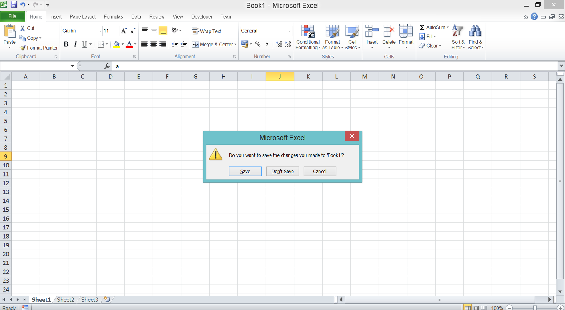 Cara Menutup Ms Excel - Screenshot Langkah 1-2