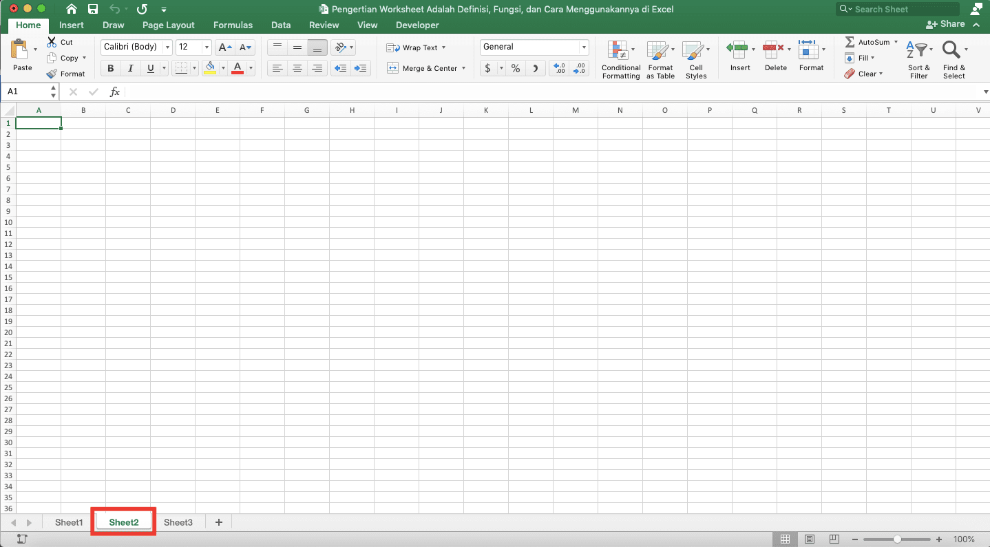 Pengertian Worksheet Adalah; Definisi, Fungsi, dan Cara Menggunakannya di Excel - Screenshot Contoh Hasil Penggantian Nama Sheet di Excel