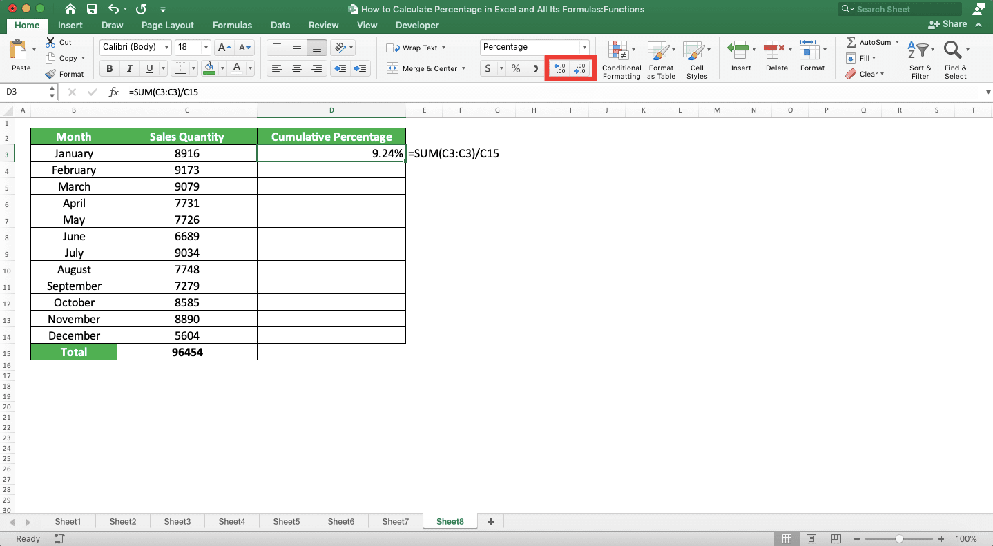 How To Calculate Percentages In Excel And All Its Formulasfunctions Compute Expert 4316