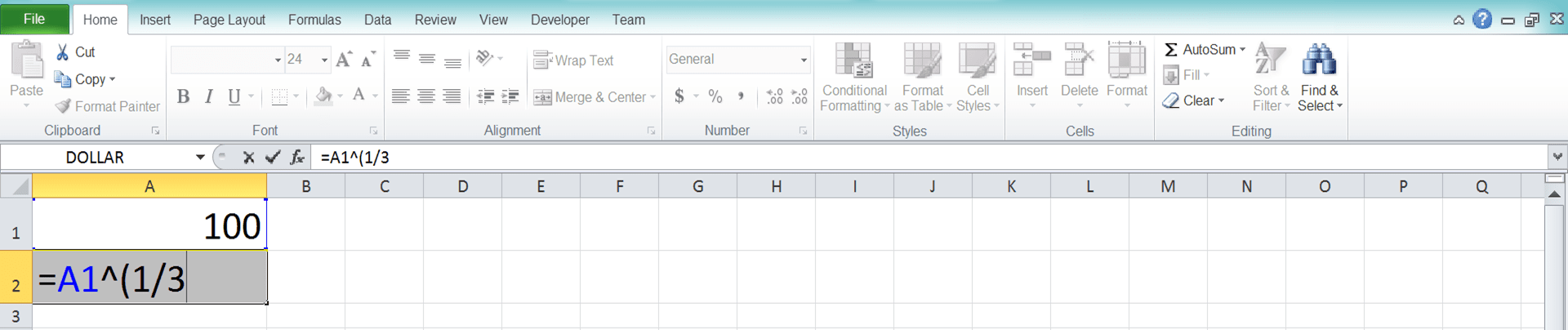 Root Excel Calculation and All Its Formulas & Functions - Screenshot of Step 1-4