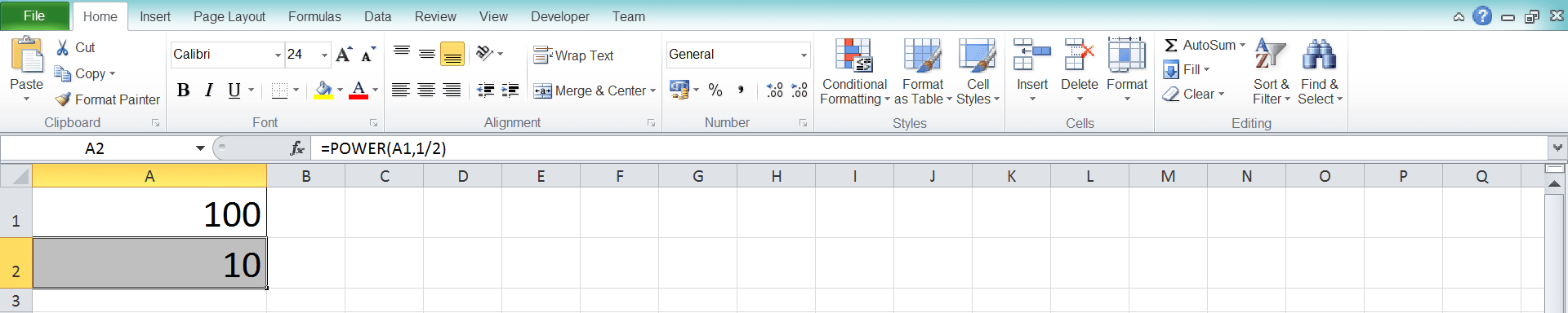 Root Excel Calculation and All Its Formulas & Functions - Screenshot of Step 2-8