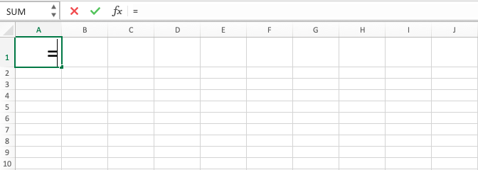 ADDRESS Function in Excel - Screenshot of Step 1