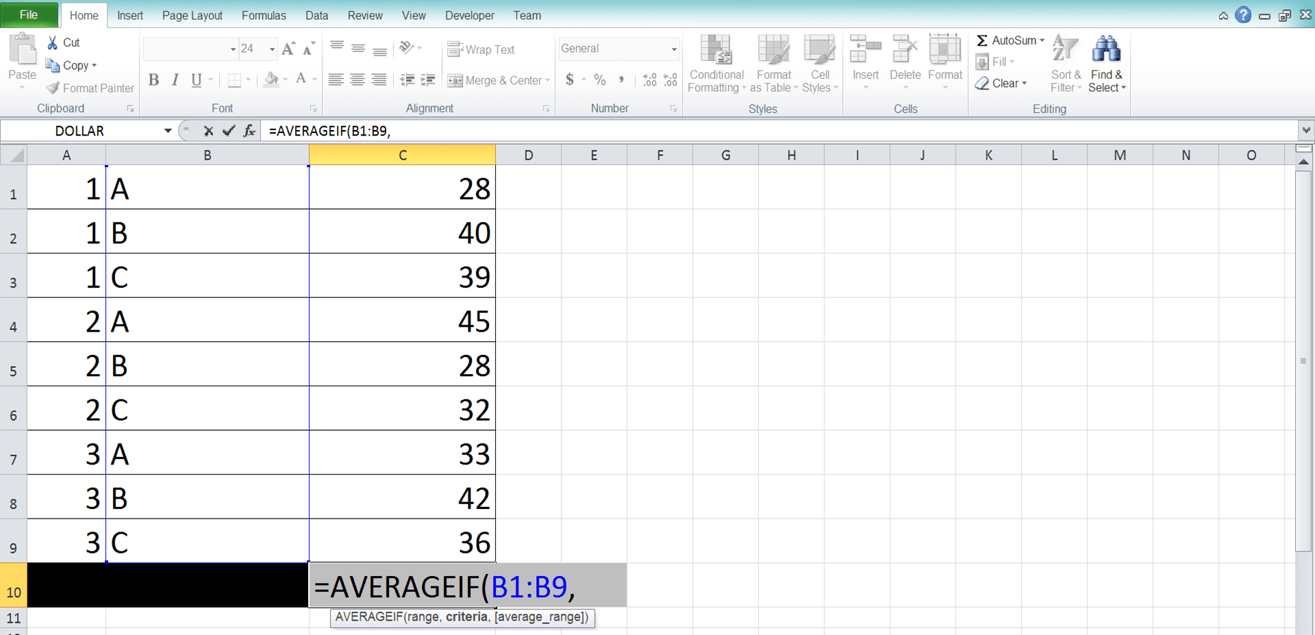 How to Use the AVERAGEIF Function in Excel: Usabilities, Examples, and Writing Steps - Screenshot of Step 3