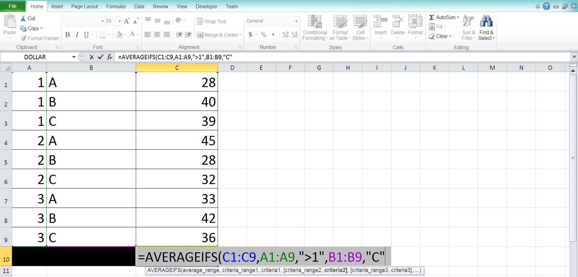 How to Use the AVERAGEIFS Function in Excel: Usabilities, Examples, and Writing Steps - Screenshot of Step 6