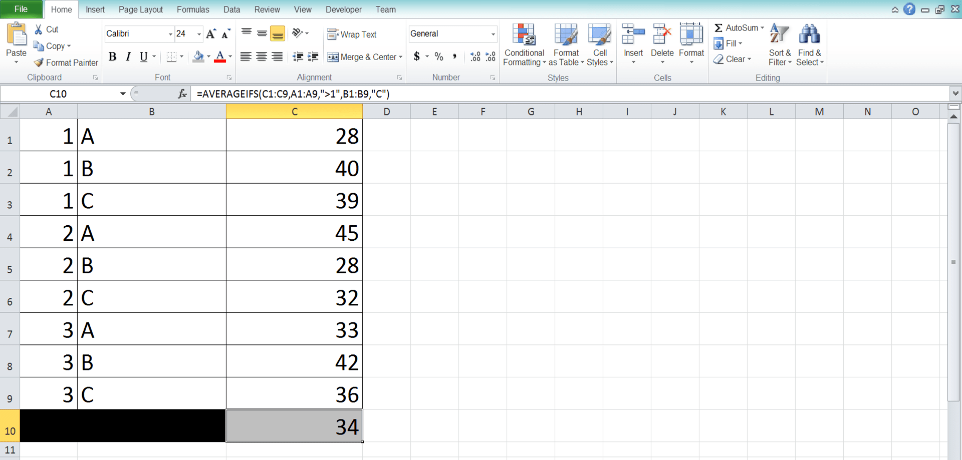 How to Use the AVERAGEIFS Function in Excel: Usabilities, Examples, and Writing Steps - Screenshot of Step 9