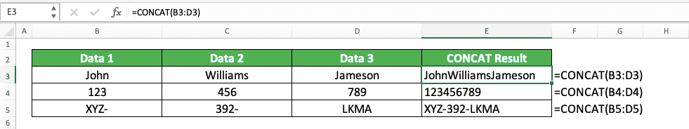 CONCAT Excel Formula: Functions, Examples, and How to Use - Compute Expert