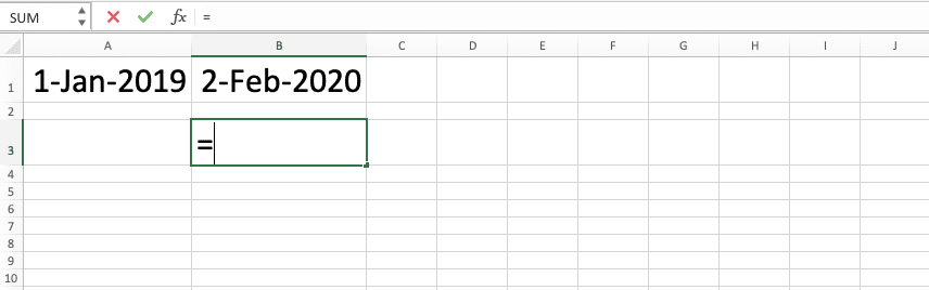 How to Use the DATEDIF Formula in Excel: Functions, Examples and Writing Steps - Screenshot of Step 1