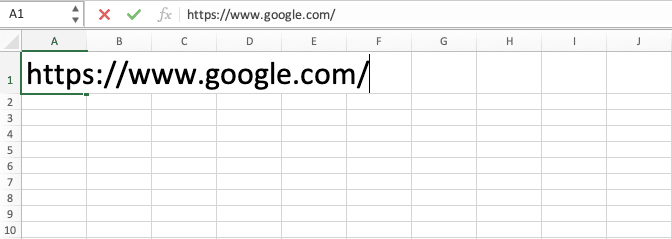 HYPERLINK Function in Excel - Screenshot of the Way to Put Link in Excel Directly (Web & Email) 1