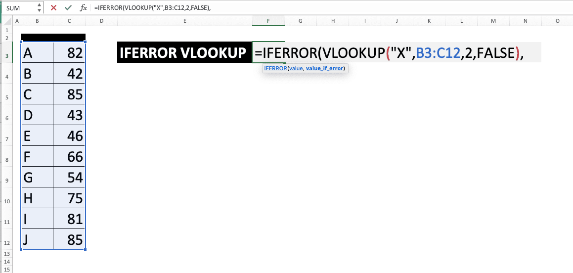 Using IFERROR VLOOKUP Combination in Excel - Screenshot of Step 8