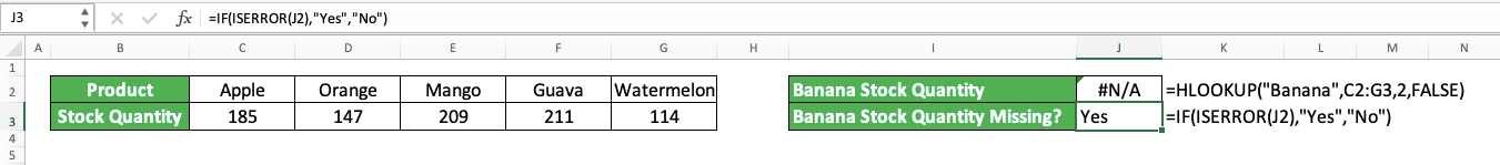 How to Use the ISERROR Formula in Excel: Functions, Examples, and Writing Steps - Screenshot of the IF ISERROR Implementation Example