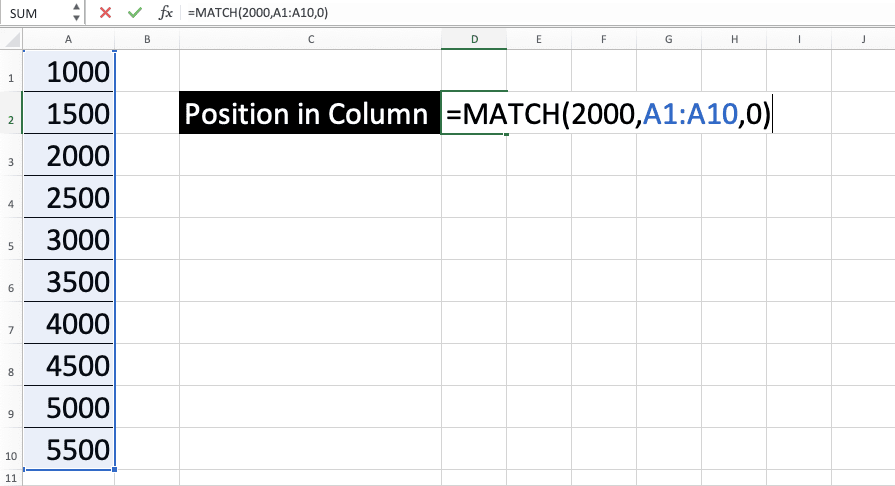 How to Use MATCH Formula in Excel: Function, Example, and Writing Steps - Screenshot of Step 6