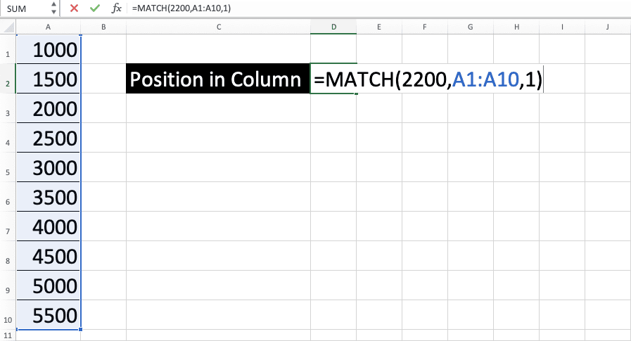How to Use MATCH Formula in Excel: Function, Example, and Writing Steps - Screenshot of Step 8-4