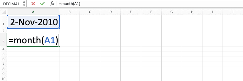 How to Use the MONTH Formula in Excel: Functions, Examples, and Writing Steps - Screenshot of Step 4