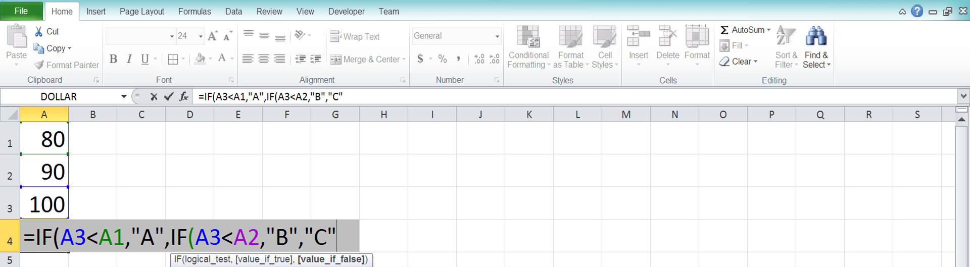 Nested/Multiple IF Statements in Excel: Function, Example, and How to Use - Screenshot of Step 6