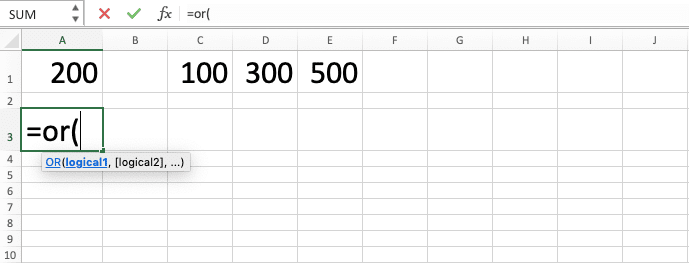 OR Excel Formula: Functions, Examples, and How to Use - Screenshot of Step 2