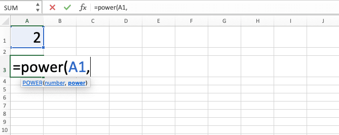 How to Use the POWER Formula in Excel: Functions, Examples, and Writing Steps - Screenshot of Step 3