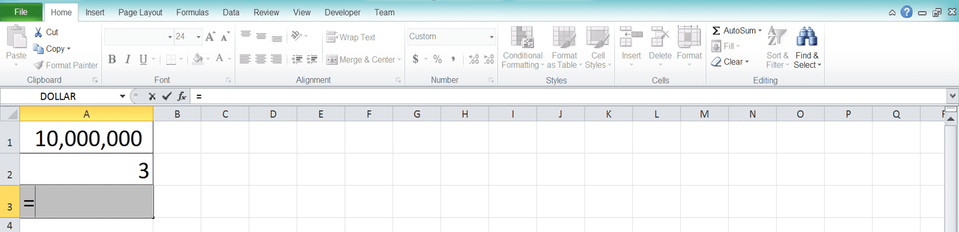 How to Use the QUOTIENT Formula in Excel: Functions, Examples, and Writing Steps - Screenshot of Step 1