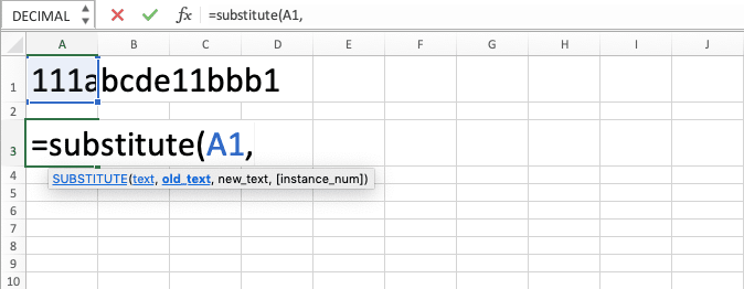 How to Use the SUBSTITUTE Formula in Excel: Functions, Examples, and Writing Steps - Screenshot of Step 3