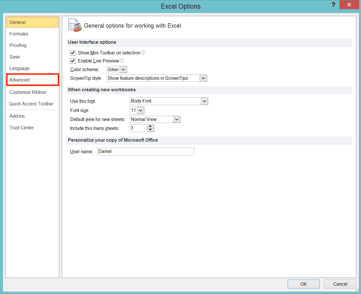 The Steps to Change the Measurement Unit in Excel are … - Screenshot of Step 1-3