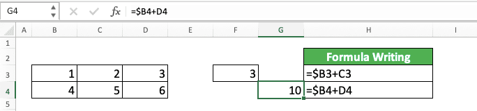 What Does $ (Dollar Symbol) Mean in Excel and How to Use It - Screenshot of The Result Example from Adding a $ Symbol Before the Column in a Formula Copy Process