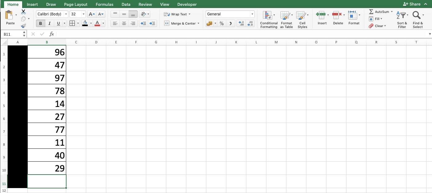 How to Use AutoSum in Excel and Its Usability - Screenshot of Step 1